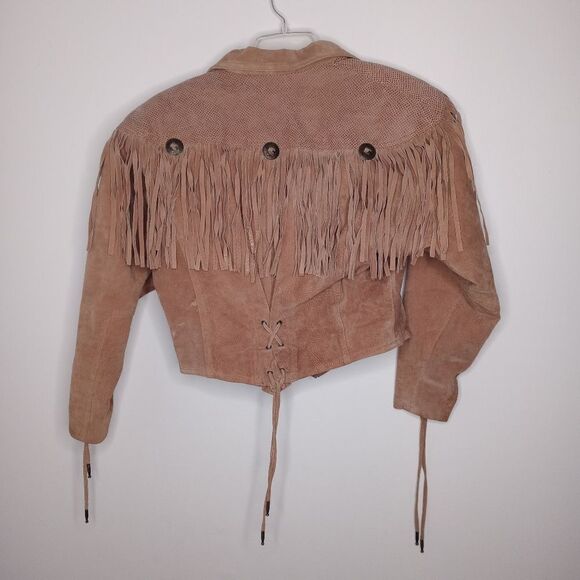 Vintage leather fringe jacket size medium - Picture 10 of 10